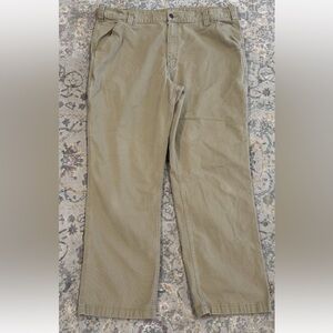 Carhartt Pants Mens 40x32 (39x31) Tan Relaxed Fit Straight Leg Stretch Workwear